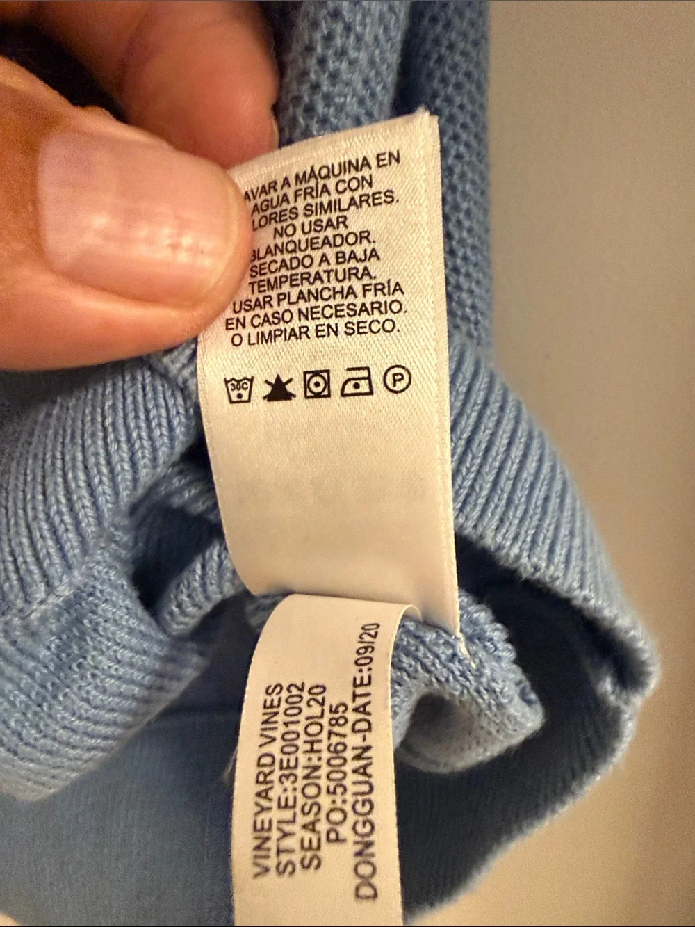 Vineyard Vines Boy’s Pale Blue Boathouse Quarter-Zip Sweater